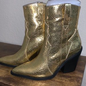 New Gold Cowboy Boots
